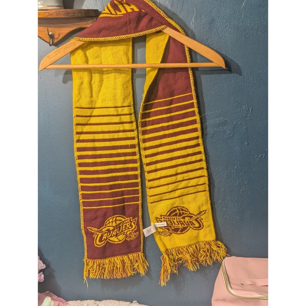 Forever Collectibles Cleveland Cavaliers Basketball Scarf, Gold/Burgundy